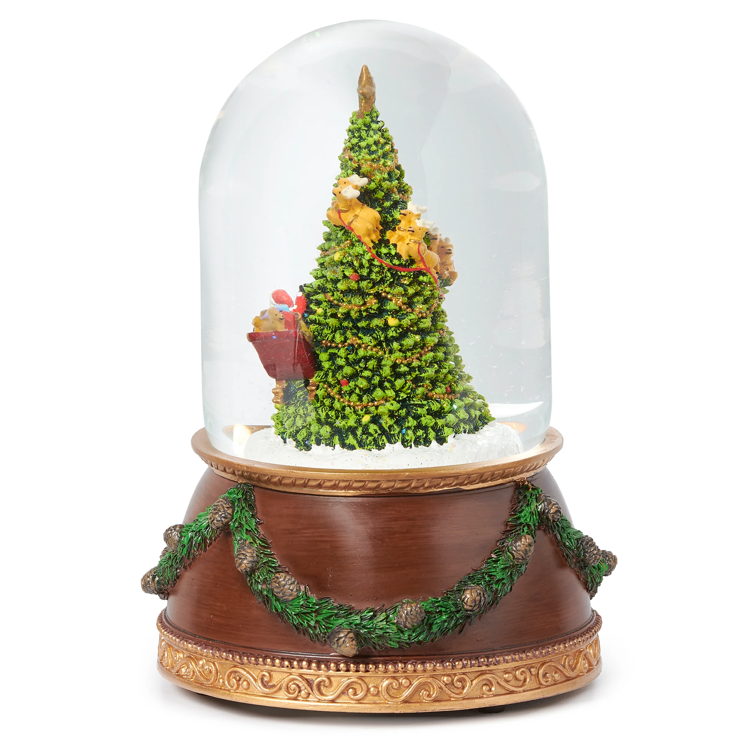 Glitterdome Santa Rotating Around Tree - "Up on the Housetop" Tune - Image 4