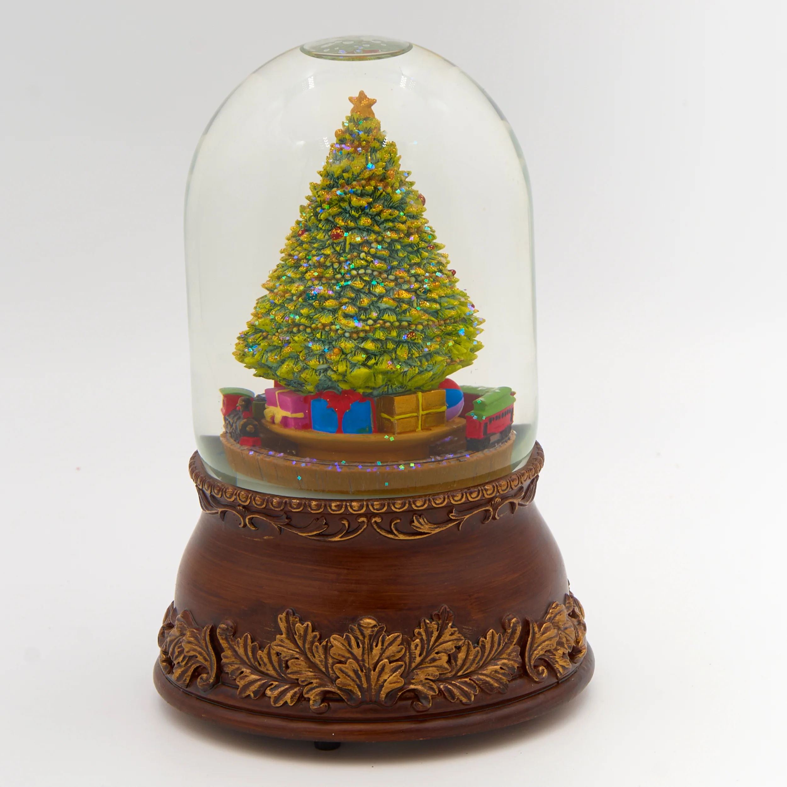 Glitterdome Musical Nutcracker Tree with Rotating Train  – "Jingle Bells" Tune - Image 3