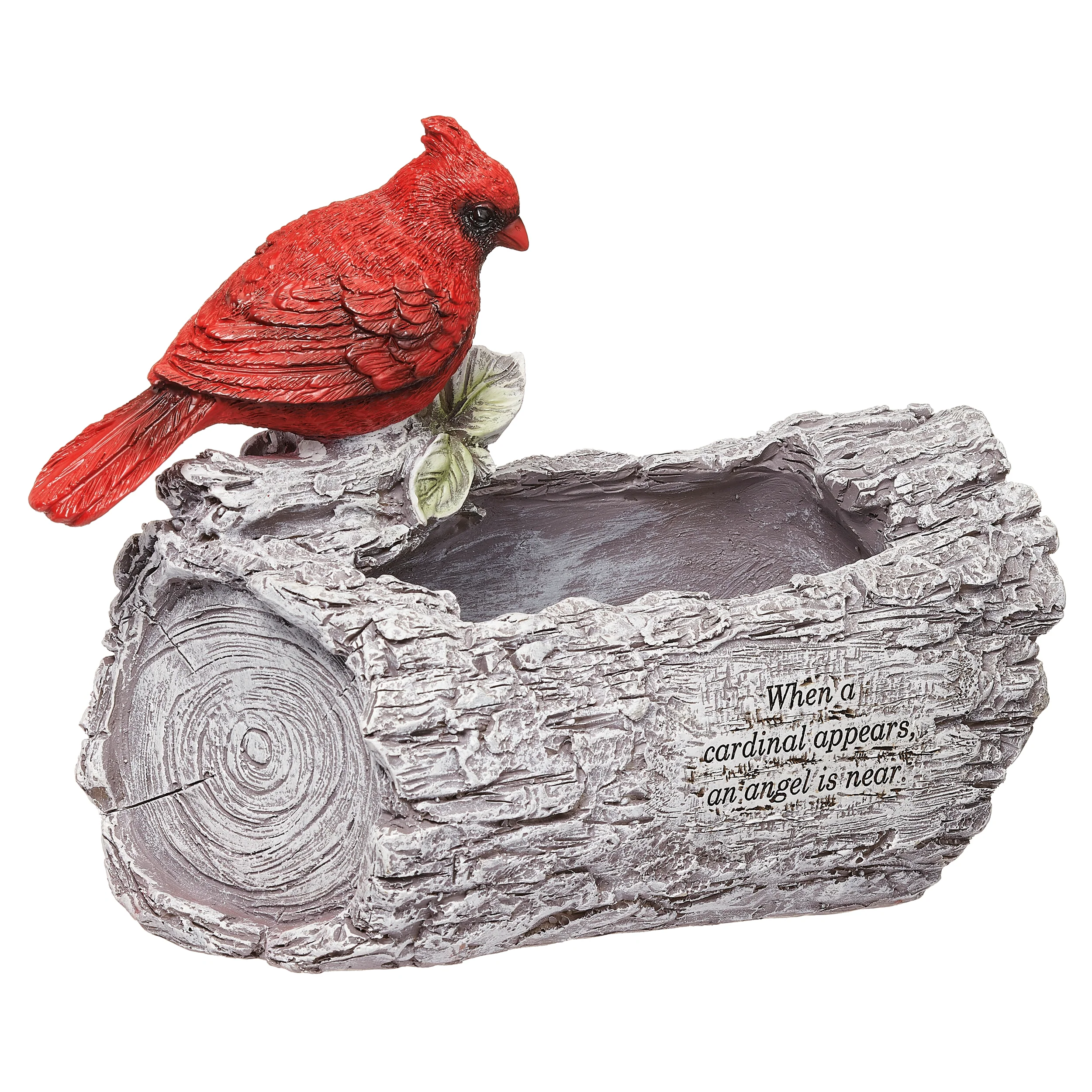 Cardinal Memorial Log Planter - Image 3