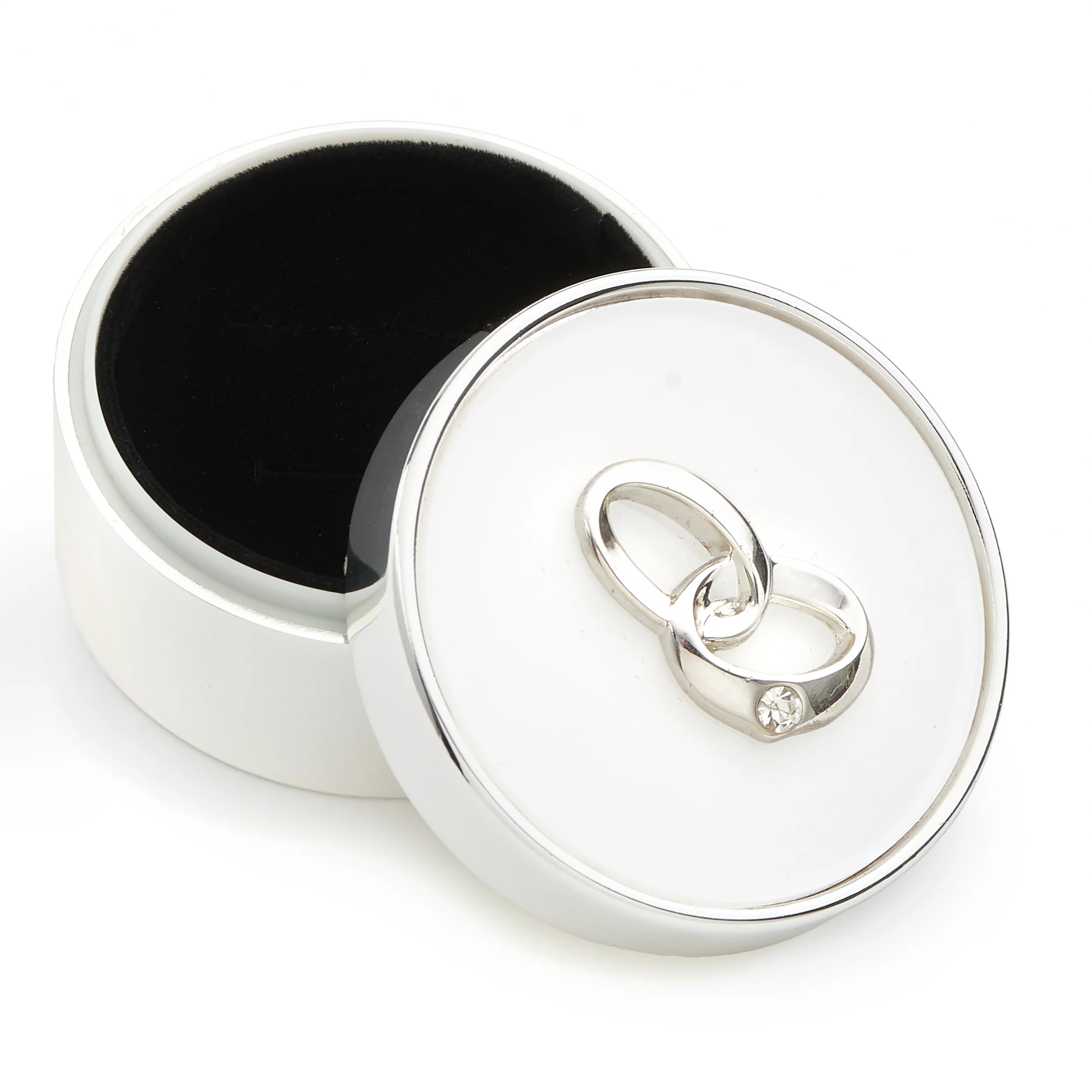 Caroline Collection Silver Wedding Rings Box - Image 3