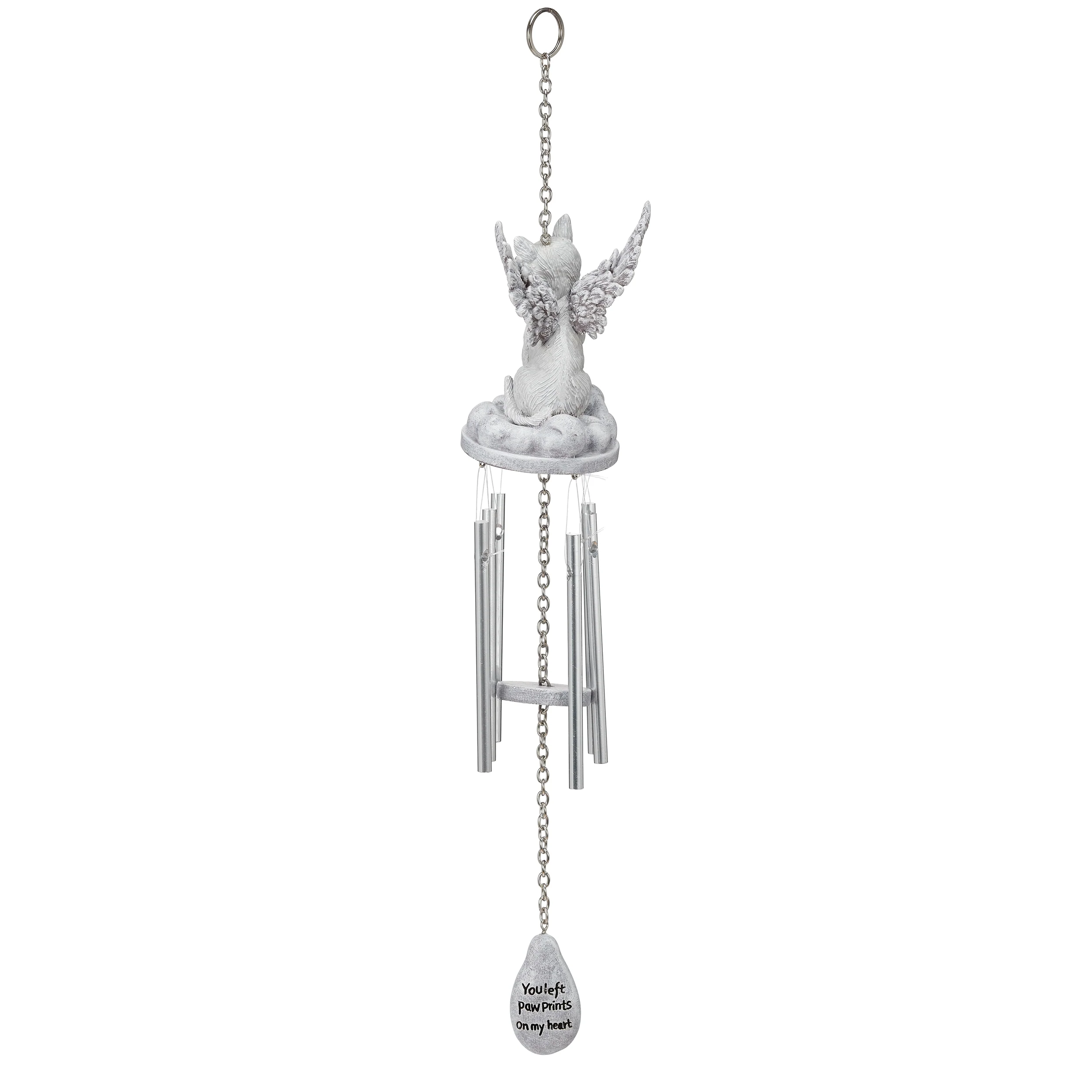 Cat Memorial Wind Chime with Angel Wings - Image 3