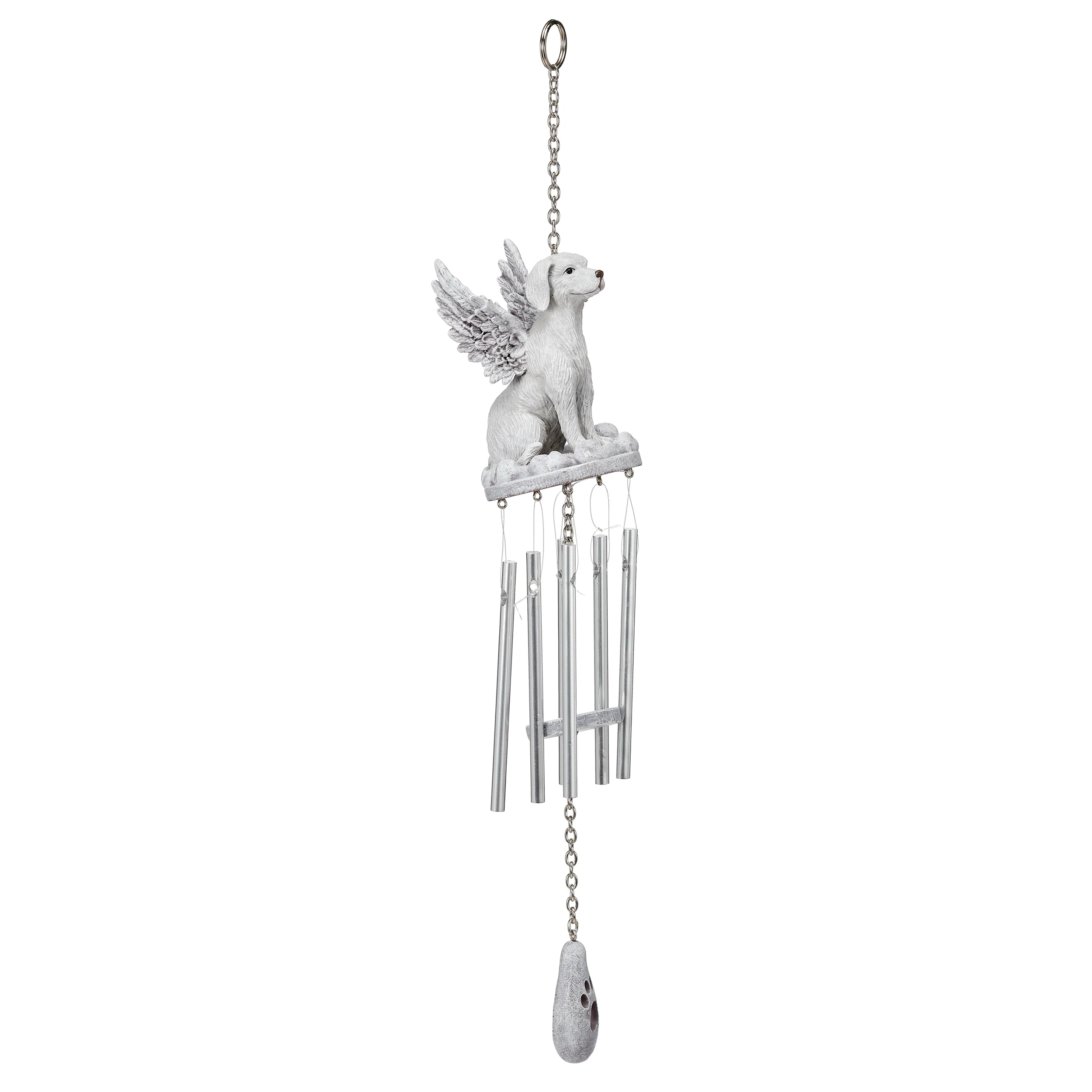 Dog Memorial Wind Chime with Angel Wings - Image 3