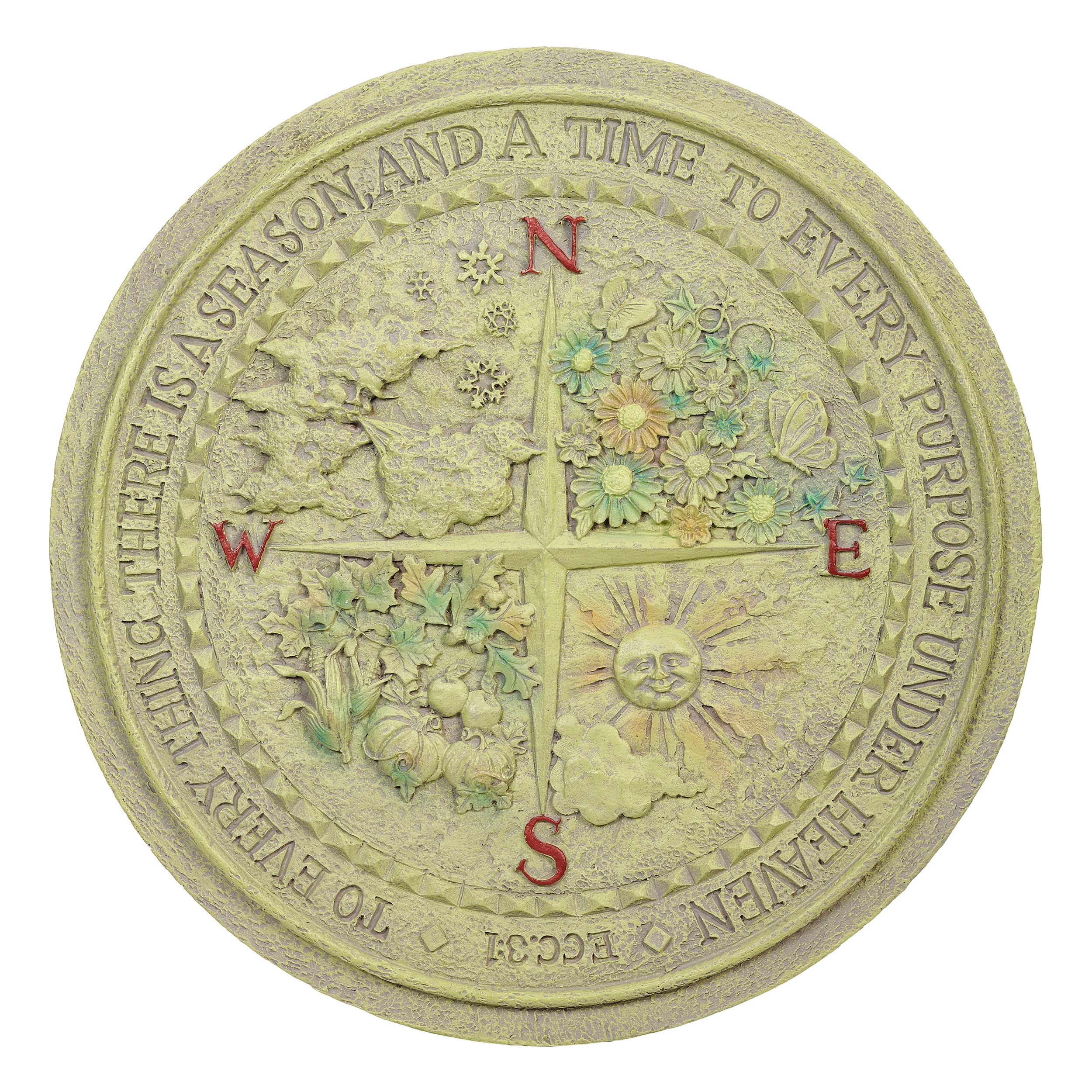 Seasonal Compass Garden Stone – Ecclesiastes 3:1 - Image 4