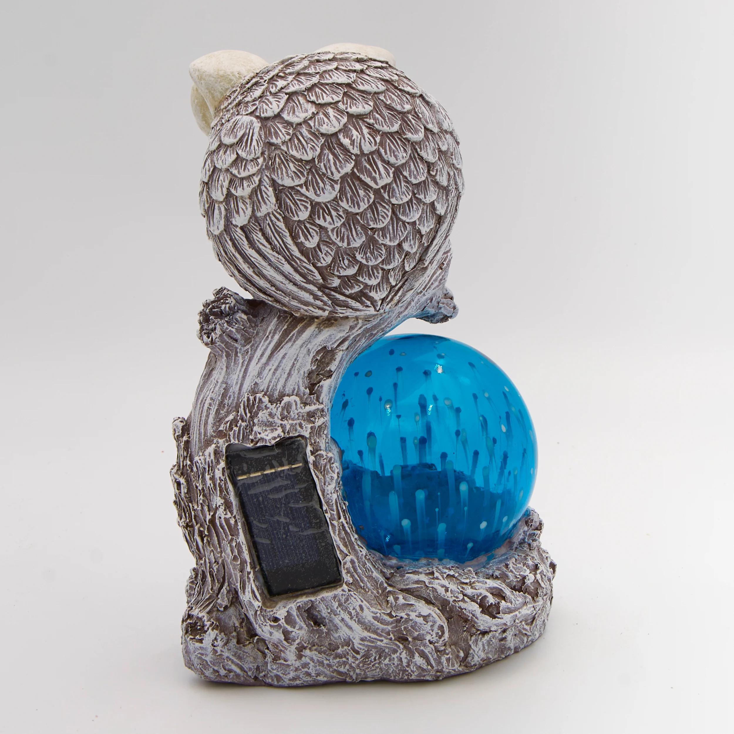Solar-Powered Owl Garden Statue - Pudgy Pals - Image 3